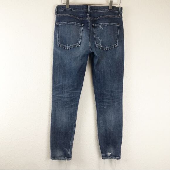 Agolde Sophie Crop Distressed Starwood Raw Hem Torn Knee Made in USA Jeans 29 - Picture 2 of 15
